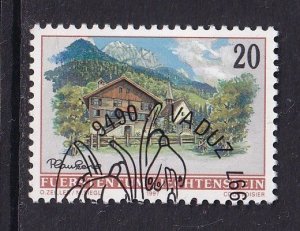 Liechtenstein   #1069  cancelled  1997  paintings of village views 20rp