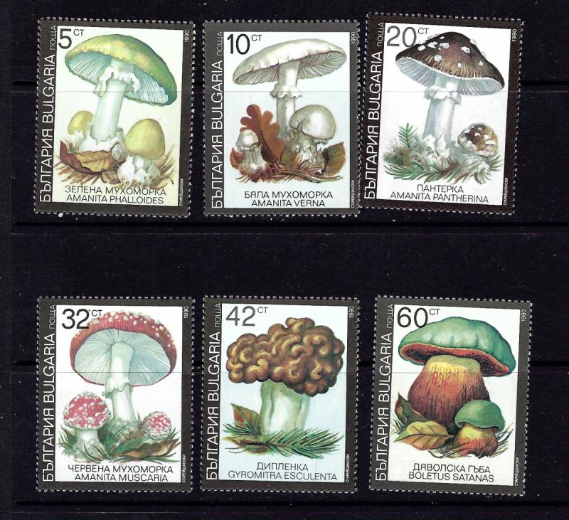 Bulgaria 3597-3602 MNH 1991 Mushrooms 