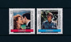 [51203] Zambia 1986 Royalty Wedding Prince Andrew Sarah Ferguson MNH