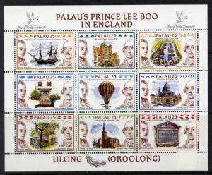 Palau 235 MNH Prince Lee Boo, Sailing Ship, Balloon, Architecture