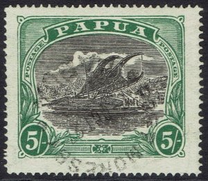 PAPUA 1916 LAKATOI 5/- USED