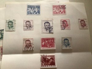 Czechoslovakia stamps on folded page  A11783