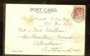 CAPE OF GOOD HOPE (P0206B)  1904  PPC LIGHTHOUSE    KE 1D  TO SCOTLAND