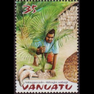 VANUATU 2003 - Scott# 833 Carved Palm Nut 35v NH