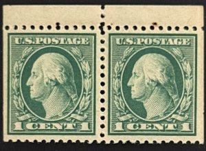 US Stamps #498 Horiz. Pair unused from booklet