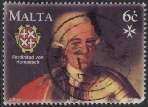 Malta 940 (used, creased) 6c Ferdinand von Hompesch (1995)