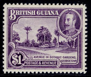 BRITISH GUIANA GV SG300, $1 bright violet, LH MINT. Cat £55.