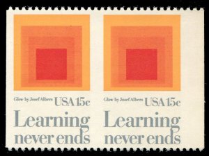 United States, 1930-Present #1833a, 1980 15c Education, horizontal pair, impe...