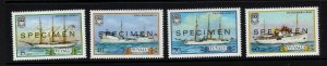 Tuvalu #410-13 VFMNH Ships set overprinted specimen