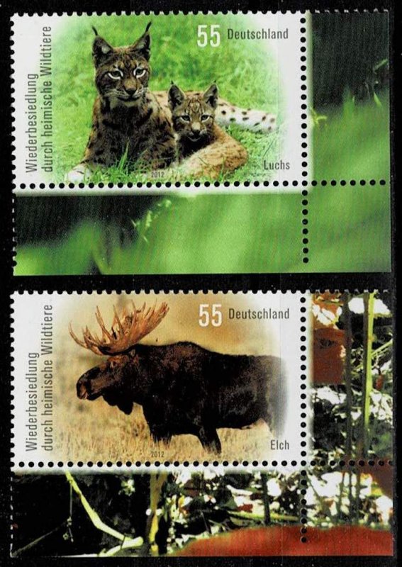 Germany 2012,Sc.#2656 MNH Animals: Eurasian Lynx, Moose