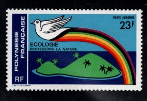 French Polynesia Scott C165 MNH** Rainbow and Bird stamp