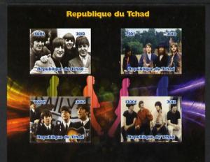 Chad 2012 The Beatles #2 imperf sheetlet containing 4 val...