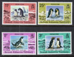 British Antarctic Territory 72-75 Penguins MNH VF