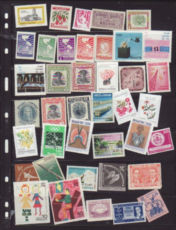 Lot of all different South America MNH