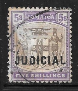 Jamaica Judicial: 5/- Coat of Arms, used, F-VF