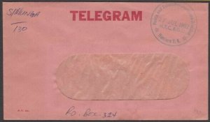 SOLOMON IS 1972 Telegram envelope with P&T Honiara cds......................V273