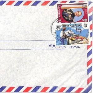 Bermuda St Georges Commercial Registered Air Mail Cover {samwells} 1980s BT211