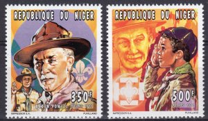 Niger 1996 Sc#867/868  Scouts/Baron Baden-Powell Set (2) Perforated MNH VF