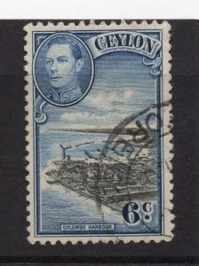 Ceylon 1938 Early Issue Fine Used 6c. 230519