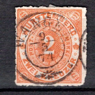 German States Wurttemberg Scott # 48, used