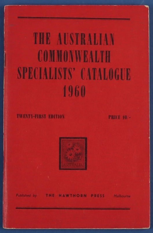 CATALOGUES Australia ACSC 21st Edition 1960 pub by Hawthorn Press.
