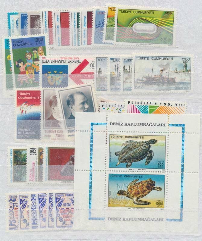 TURKEY - 1989 COMPLETE YEAR SET (Incl. Officials) 