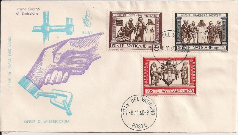 Vaticane Fdc scott#284,286,E15