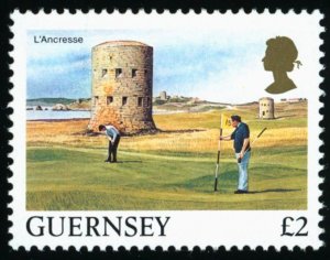 GUERNSEY Sc 302 XF/MNH - 1985 £2 - The L' Ancresse - Golf