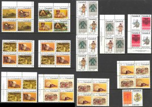 Canada Sc# 563a-577a (Assorted) MH lot/25 1975 8c Indians