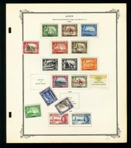 Aden 1937 to 1950s Vintage Stamp Collection