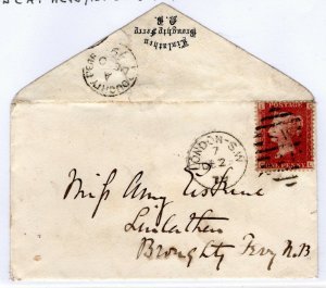 GB Cover London *SW/24* Duplex Scotland Broughty Ferry CDS 1d Red 1879 PD158