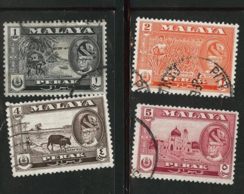 MALAYA Perak Scott 127-130 used stamps