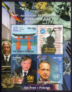 St.Thomas and Principe 2005 SPACE NASA-CNES 60th.Anniv.UN Shtl.(4) PERF.MNH