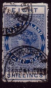 NEW ZEALAND 1880 Stamp Duty 8/- fine used..................................37186