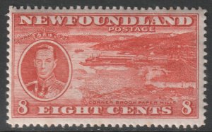 Canada Newfoundland Scott 236 - SG260, 1937 Coronation 8c Perf 14 MH*