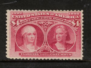 USA #244 Very Fine Never Hinged **With Certificate**