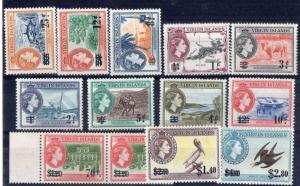  BRITISH VIRGIN ISLAND 1962- SG NO 162/73 + CV 25 GBP LMM