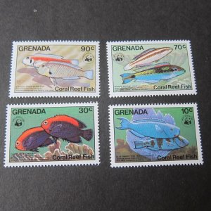 Grenada 1984 Sc 1211-1214 WWF set MNH