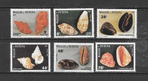 SHELLS - WALLIS & FUTUNA #354-9 MNH