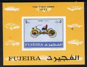 Fujeira 1970 Cars (1896 Ford) imperf m/sheet unmounted mi...