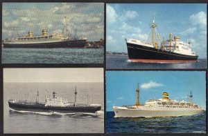 NETHERLAND 1940's FOUR SHIP PC's OF THE HOLLAND-AMERICA