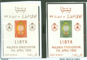 Libya #218-219v Mint (NH) Souvenir Sheet