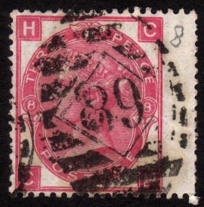 1867 Great Britain 3p, Used, Queen Victoria, Sc 49, Sg 103