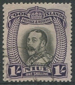 Niue 1932 SG68 1s black and purple KGV p13 FU