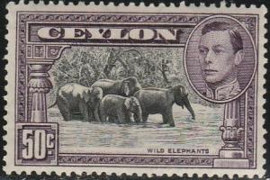 Ceylon, #286d MH From 1938-52