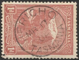 TASMANIA Australia 1902 Sc 96, Used VF, 1d pictorial, JERICHO cds postmark