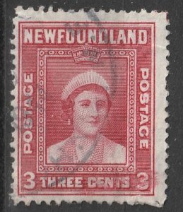 Newfoundland SC# 255 Used Clean Back  VF   (880)