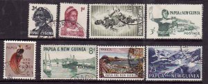 Papua New Guinea-Sc#153-5,157-8,160-2- id6-used values from the set-1961-3--
