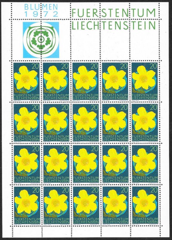 LIECHTENSTEIN (80) All different Sheets of stamps ALL Mint Never Hinged