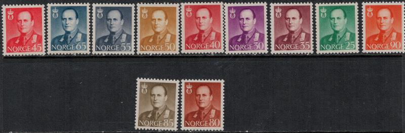 Norway SC 360-369 MNH 1958-1960 SCV$ 41.00 Set